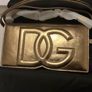 DOLCE & GABBANA DG Logo Flap Metallic Wallet BRAND NEW IN BOX
